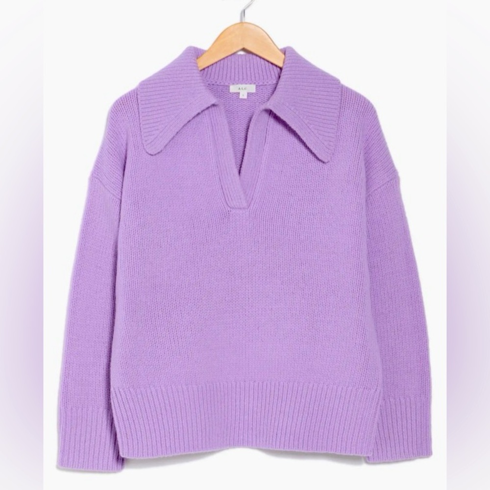 NWT A.L.C. Landon Wool Sweater, Lilac, Size XS